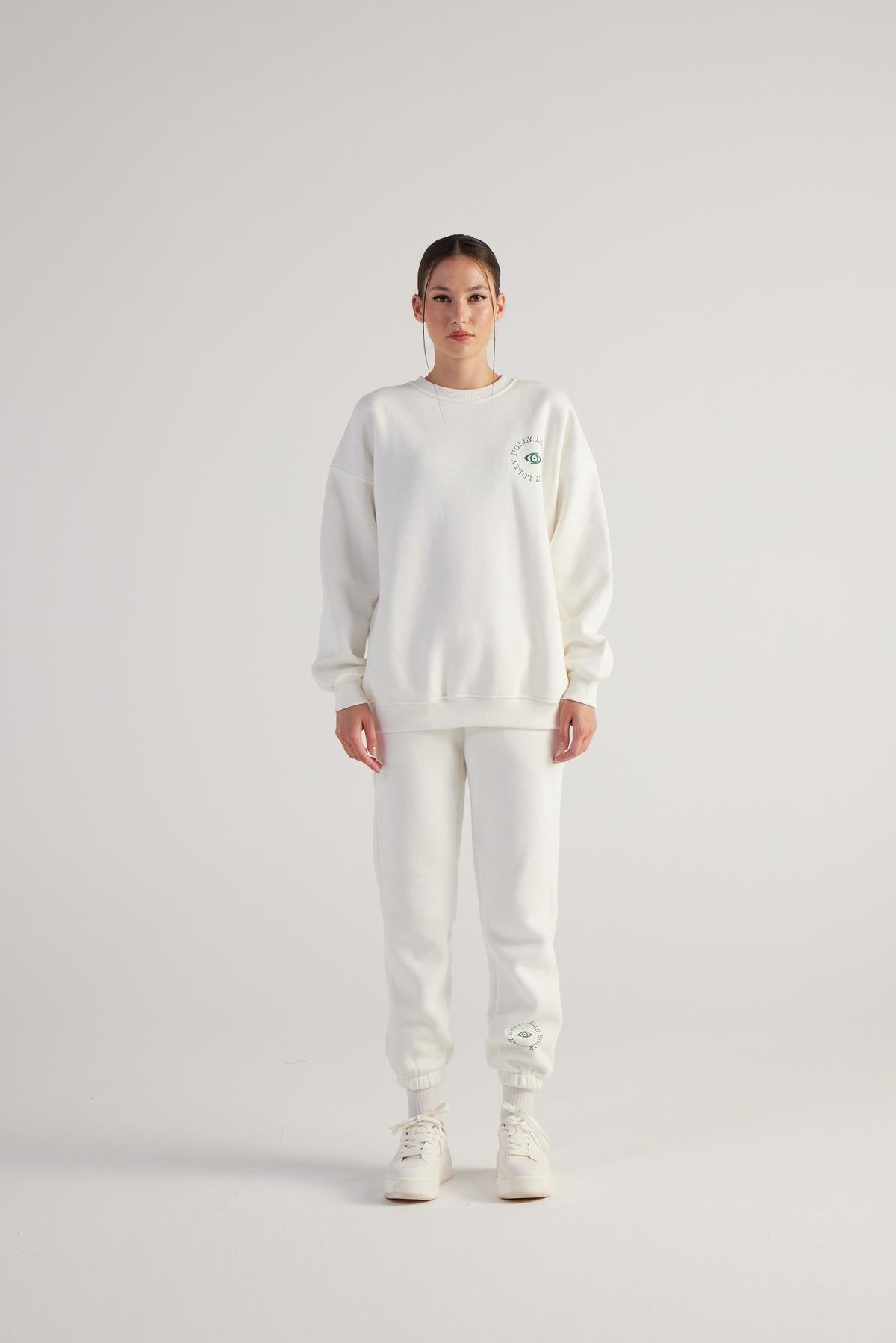 Fine Eşofman Altı Ekru