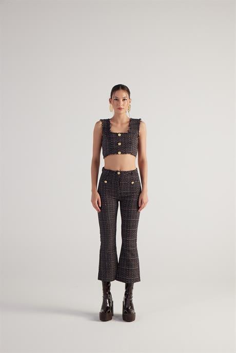 Tweed Pantolon Siyah