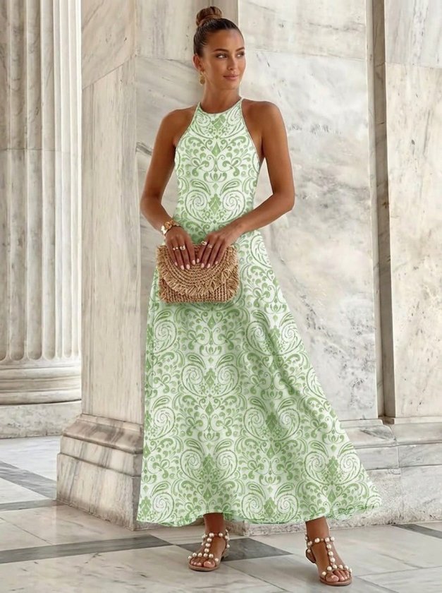 Women's Off-Shoulder Strap Long Supreme Dress