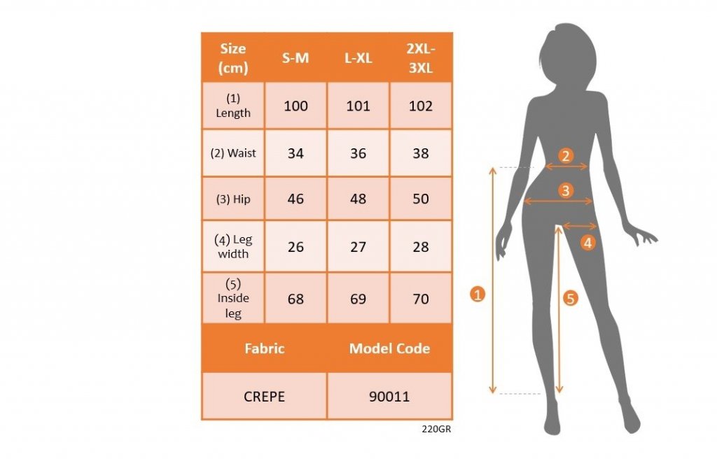 Kadın üste Oturan Paçası Bilek üzerinde Biten Krep Kumaş Kumaş Pantolon 36 (S) - 50 (5XL)