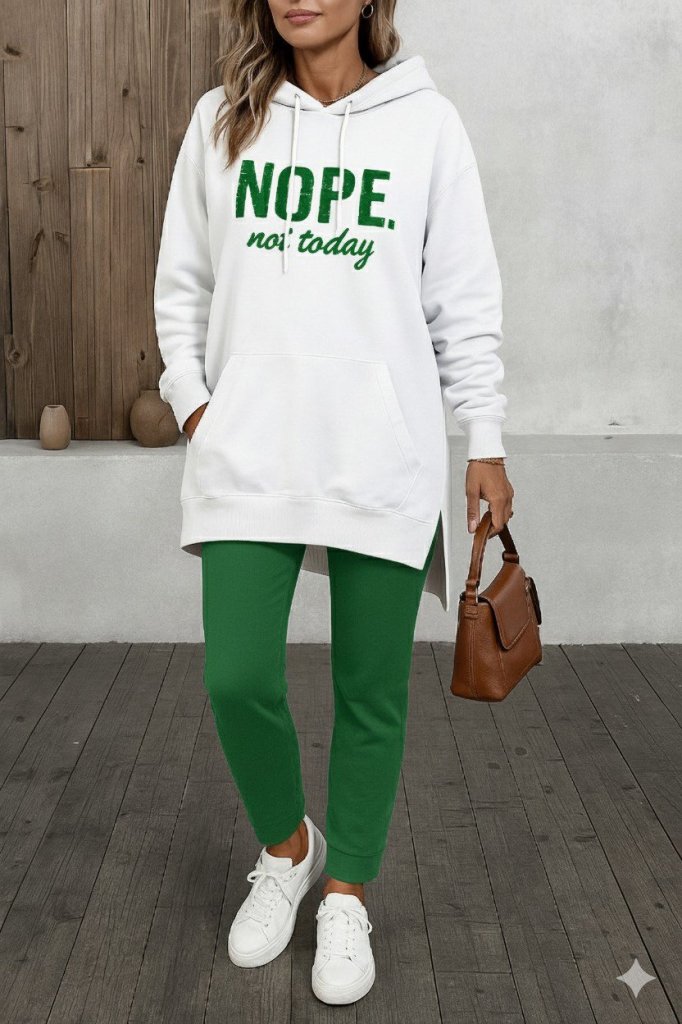 Women's Long Sleeve Hooded Drawstring Viscose Two-Ply Sweatshirt