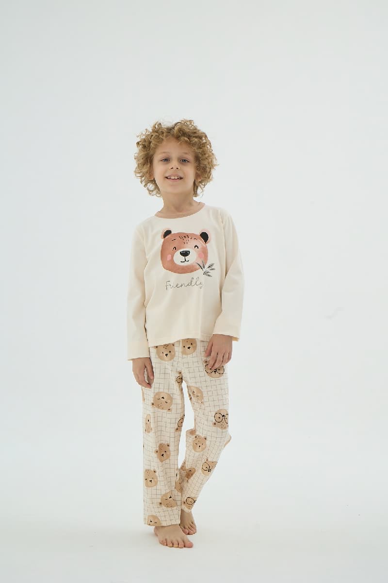 8901 UNISEX ÇOCUK BASKILI PİJAMA TAKIM