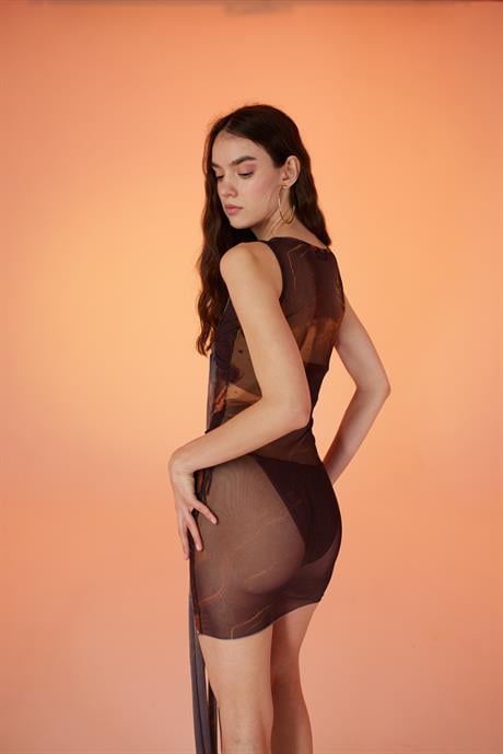Wrap Elbise Kahve