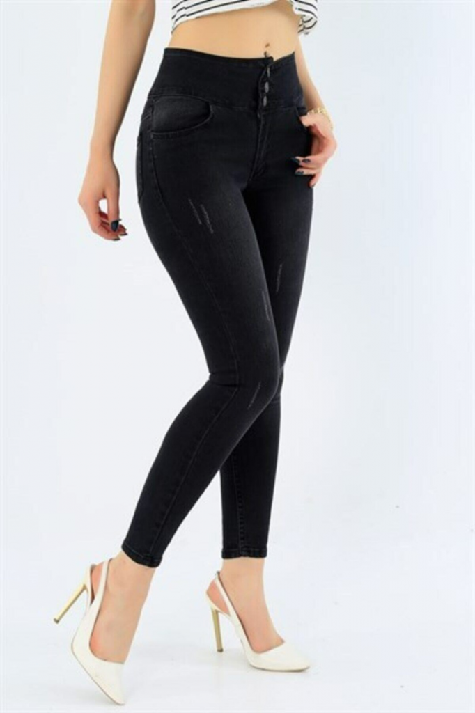 High Waist Stretch Denim Jeans