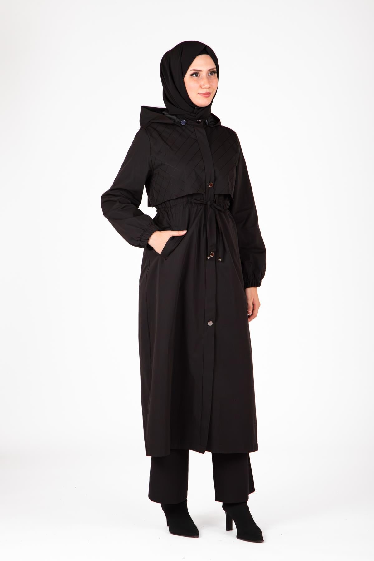 9441 Kapşonlu Trençkot
