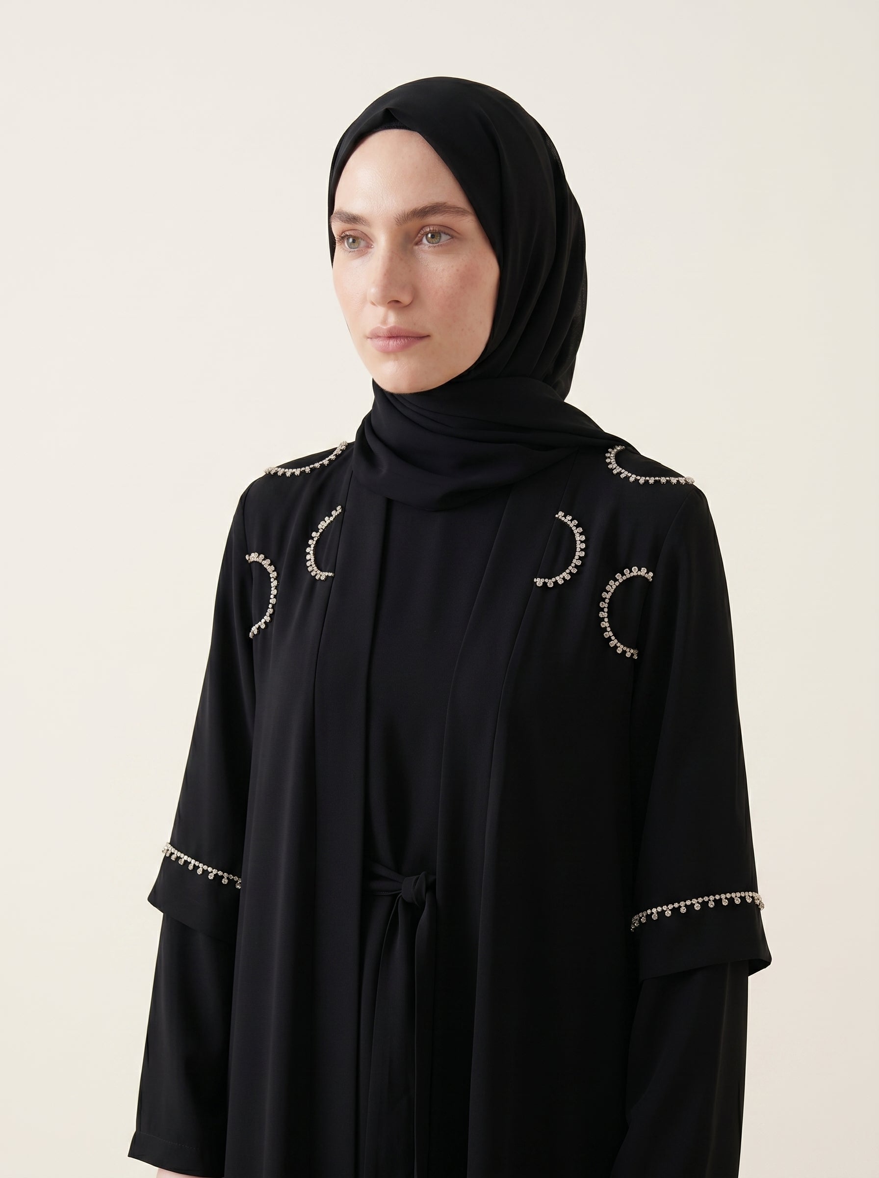 9629 Yarım Kollu Abaya