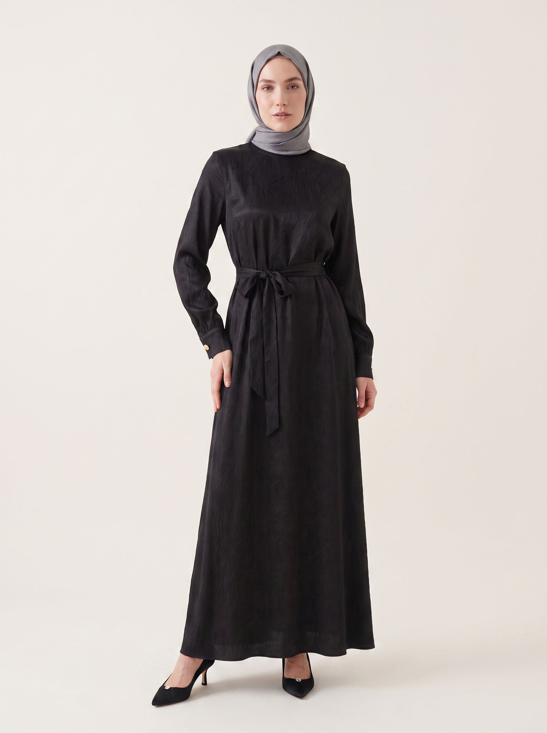 9728-2 Desenli Elbise