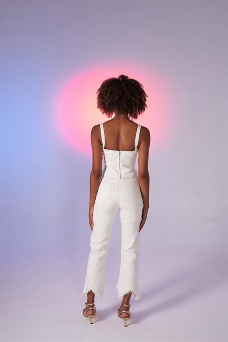 Swan Jean Pantolon Beyaz