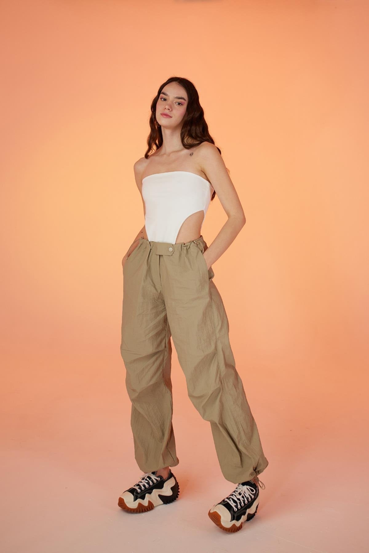 Parachute Pantolon Bej