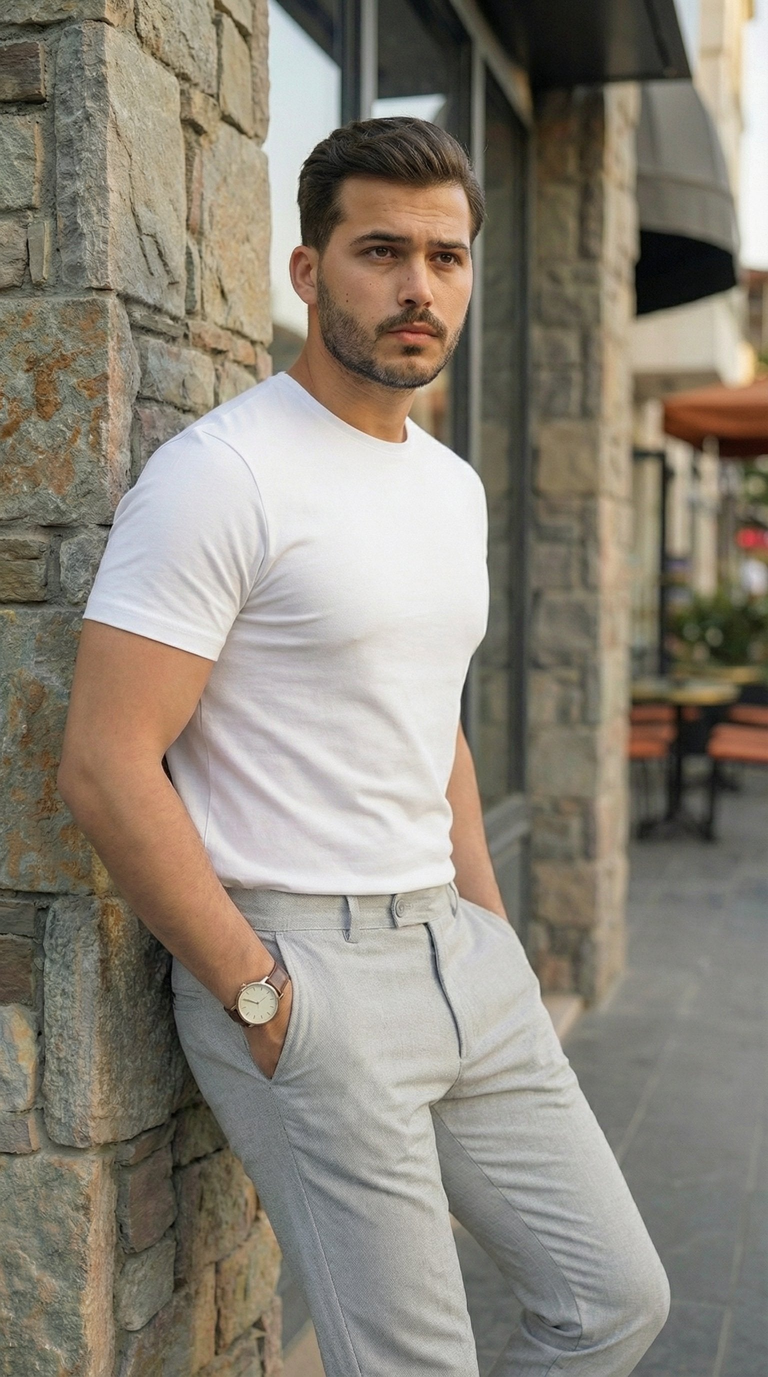 Erkek Slim Fit Dilli Kumaş Pantolon