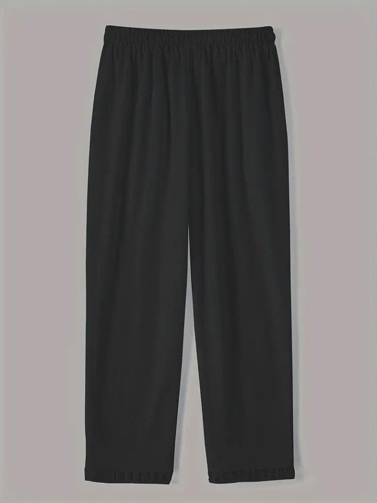 Women's Elastic Waist Drawstring Pocket and Pant Leg Lace Detailed Pants