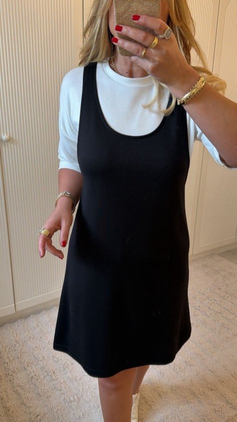 Women's Short Sleeve and Thick Strap Double Modal Dress