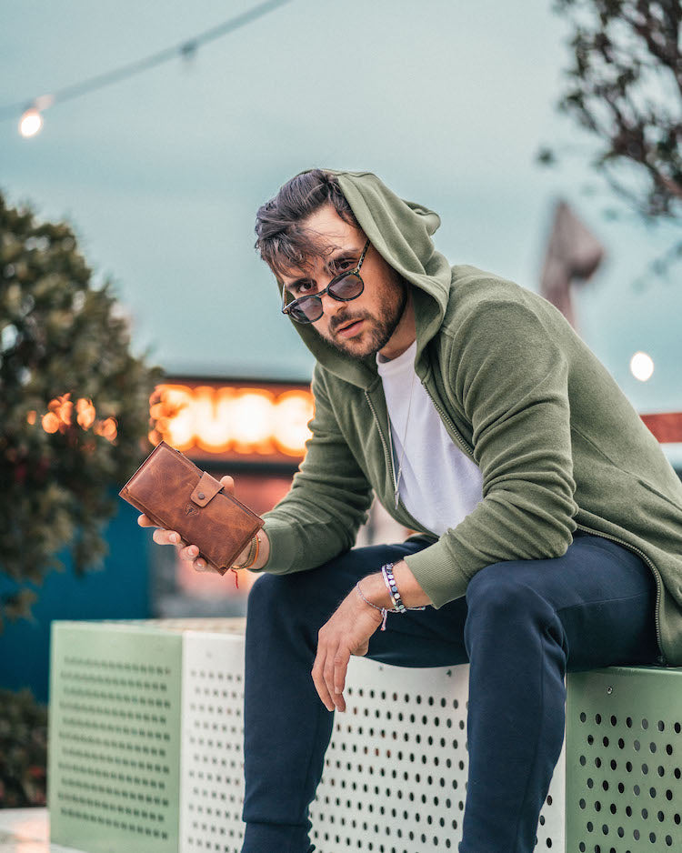 Fındık Hakiki Deri, Dıştan Telefon Bölmeli Model | 2032