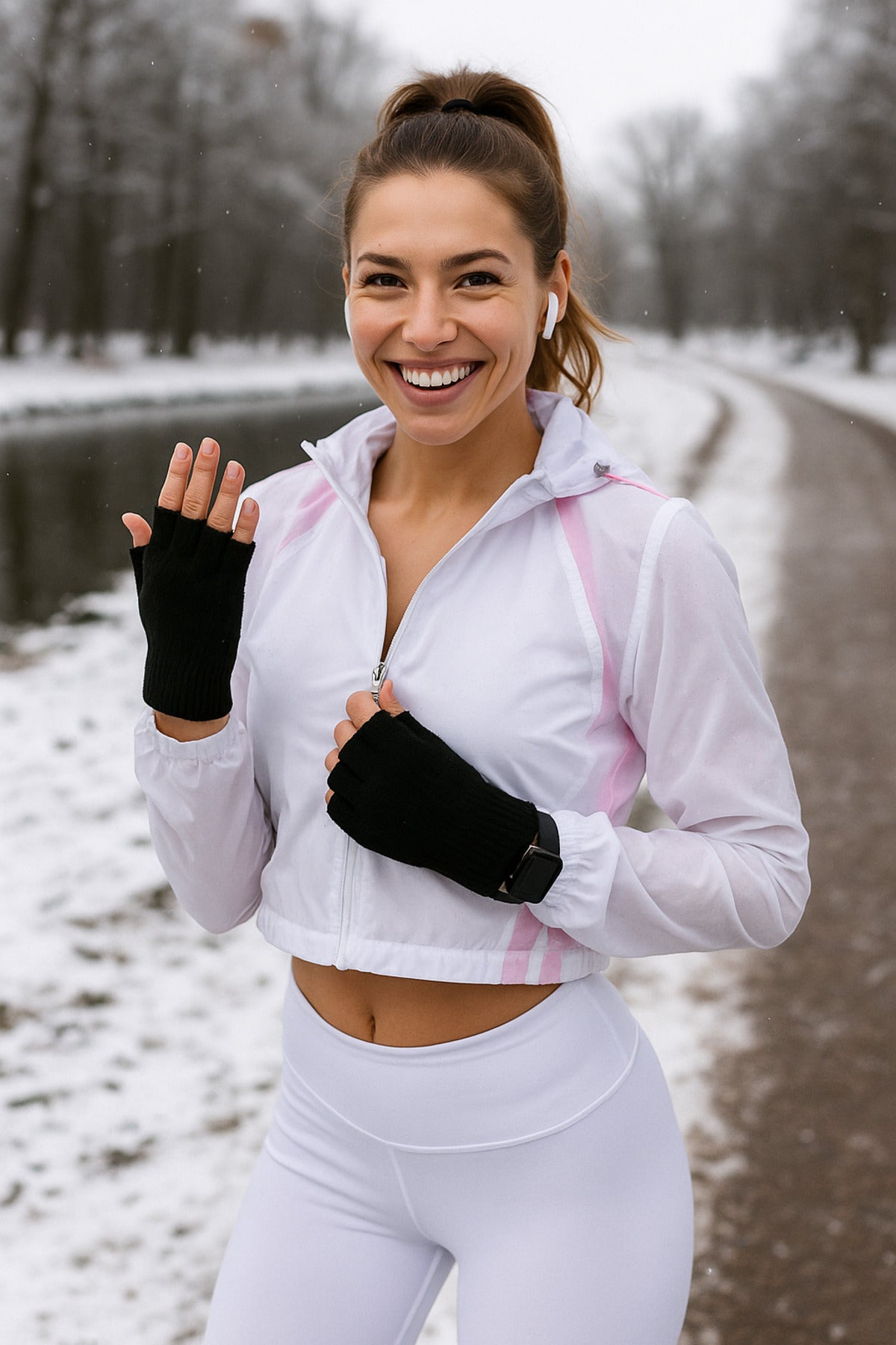Unisex Kesik Yarım Parmaklı Siyah Eldiven Eld02