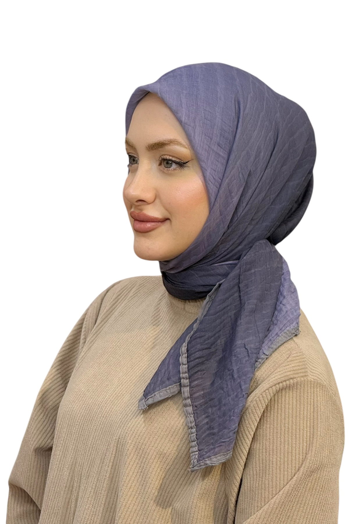 MÜSLİN DEGRADE BİYELİ EŞARP