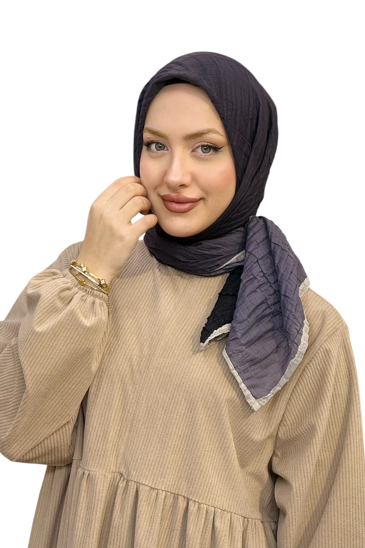 MÜSLİN DEGRADE BİYELİ EŞARP