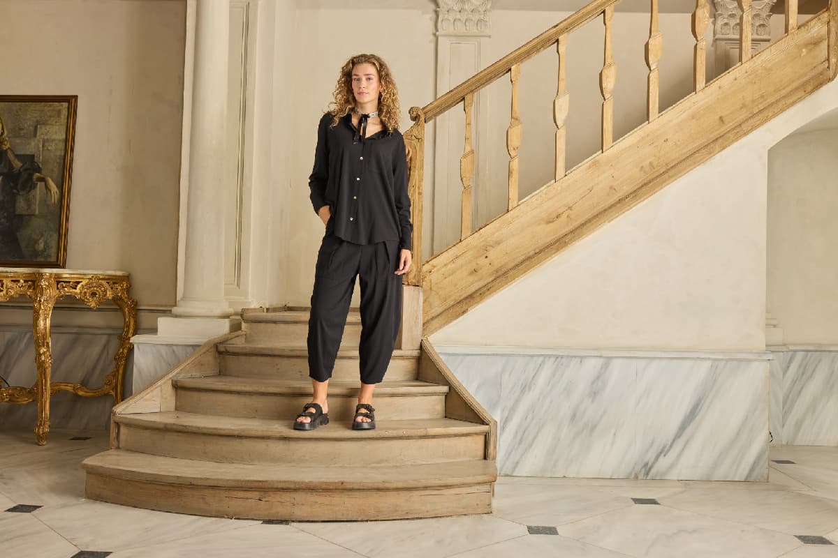 21158 BAYAN DÜĞMELİ PANTOLON TAKIM