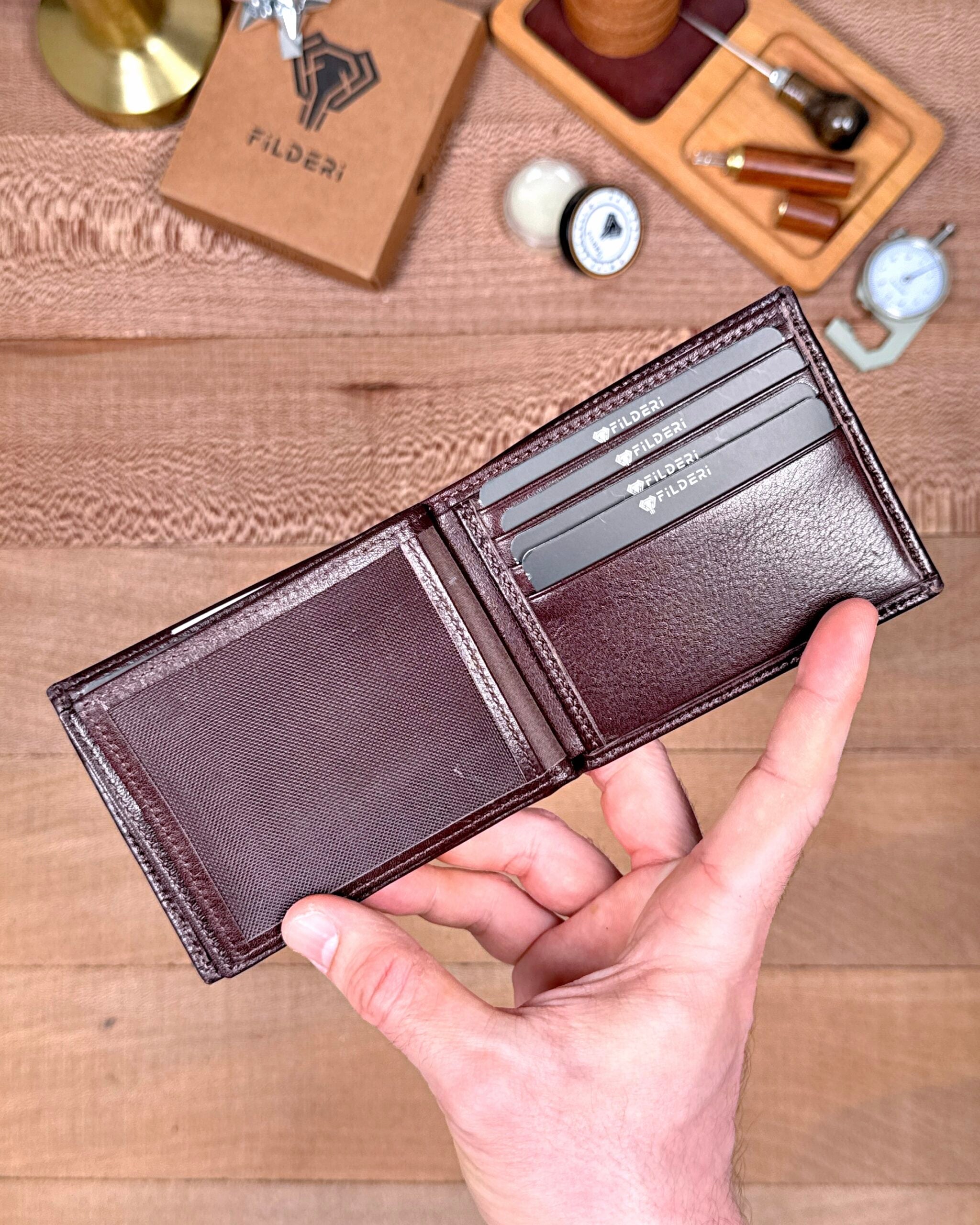 Erkek Cüzdan Kelebek Model – Hakiki Deri Acı Kahve | 2145