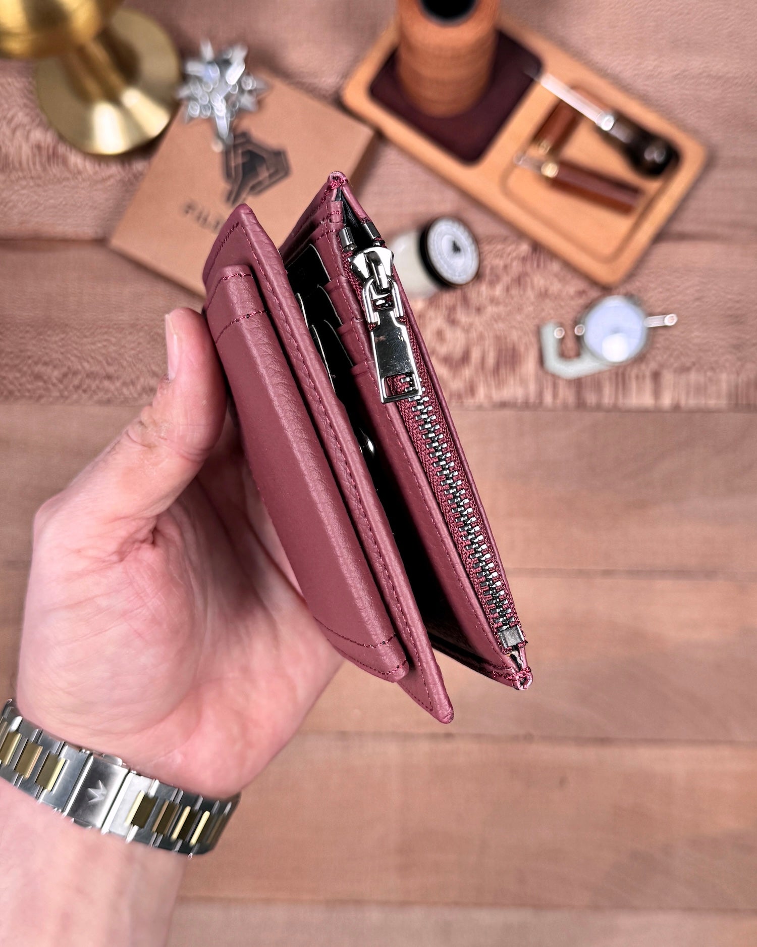 Fonksiyonel Küçük Kadın Cüzdanı – Hakiki Deri Bordo | 2150