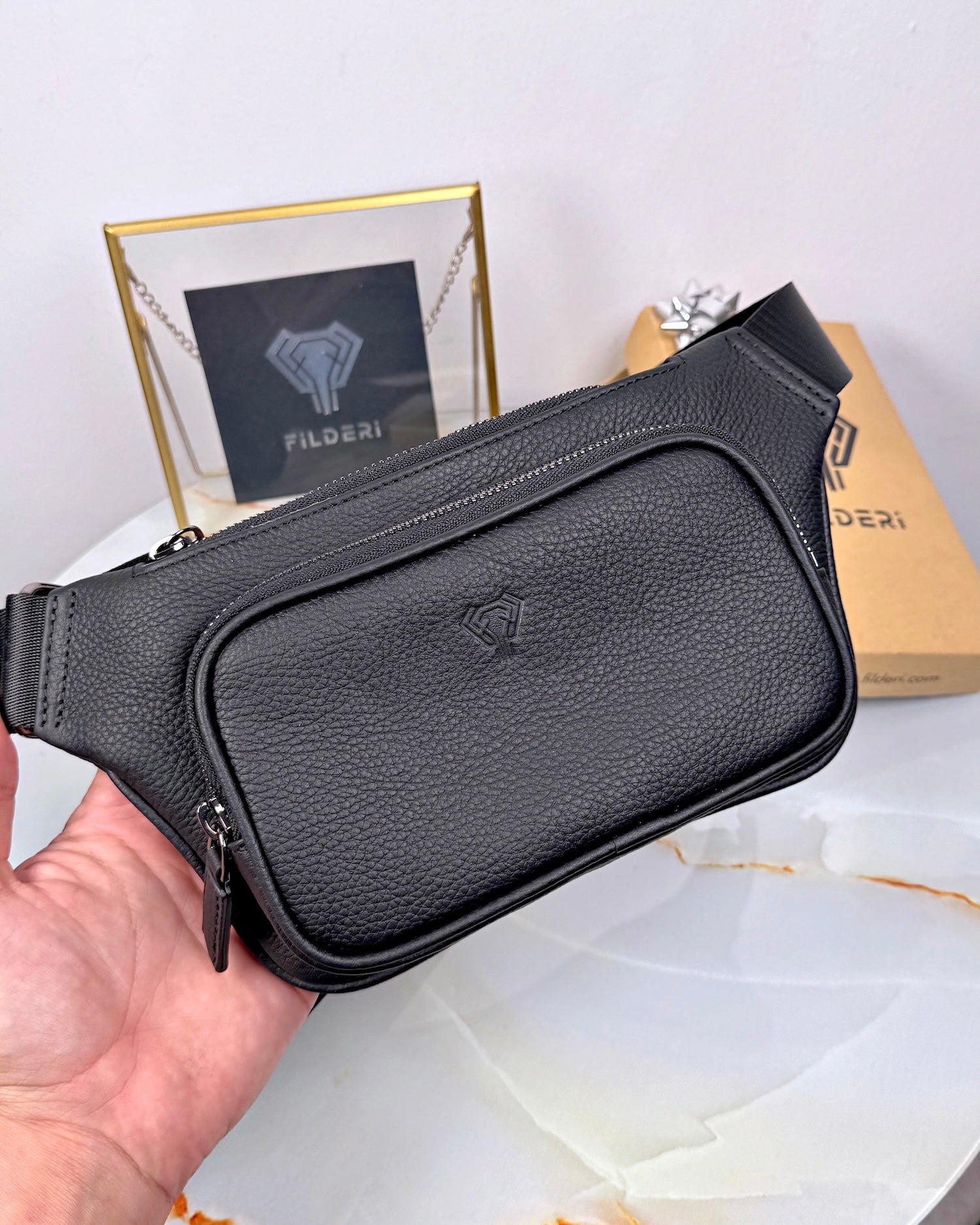 Hakiki Deri Çapraz Çanta – Siyah Crossbody Model | 2085