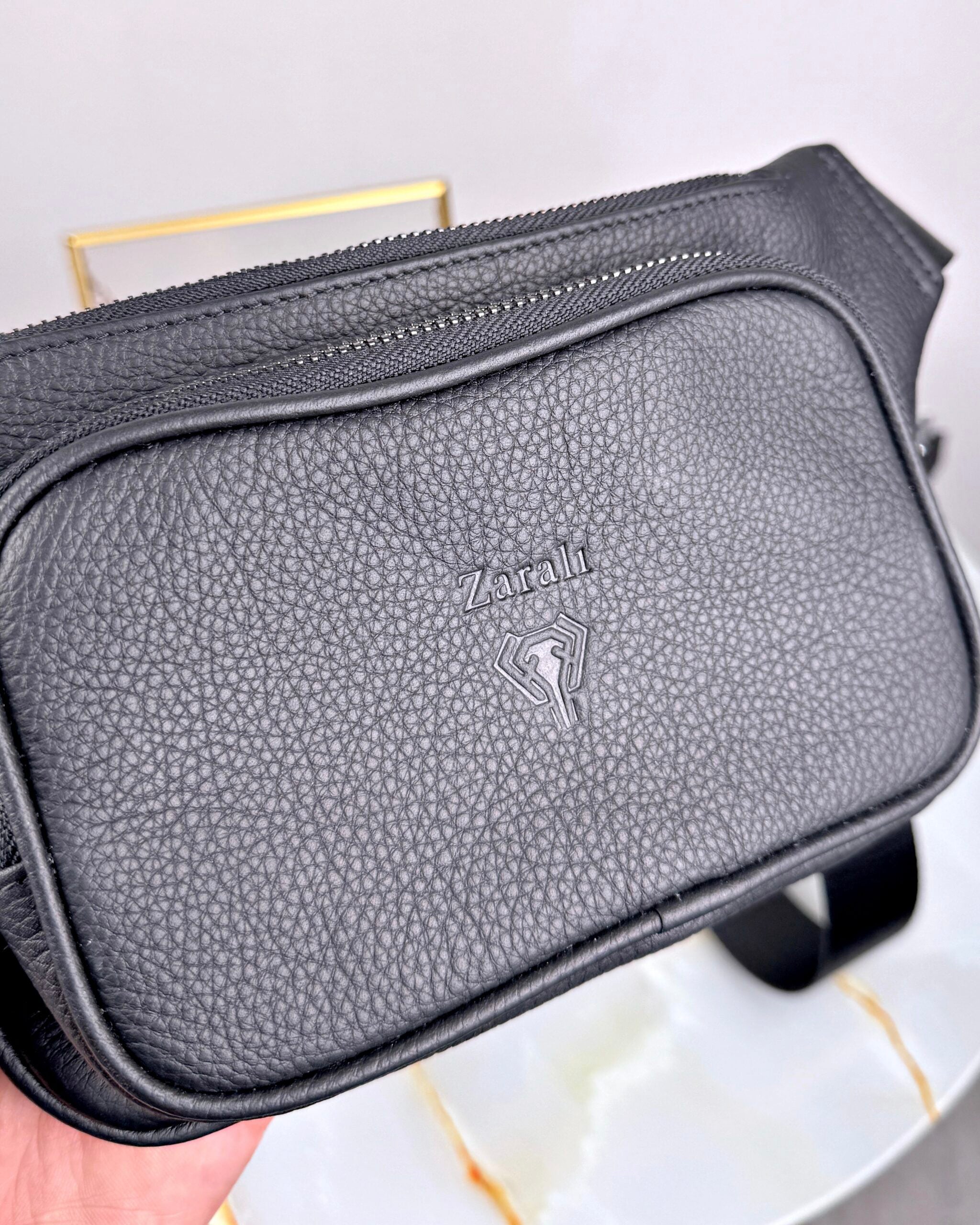Hakiki Deri Çapraz Çanta – Siyah Crossbody Model | 2085