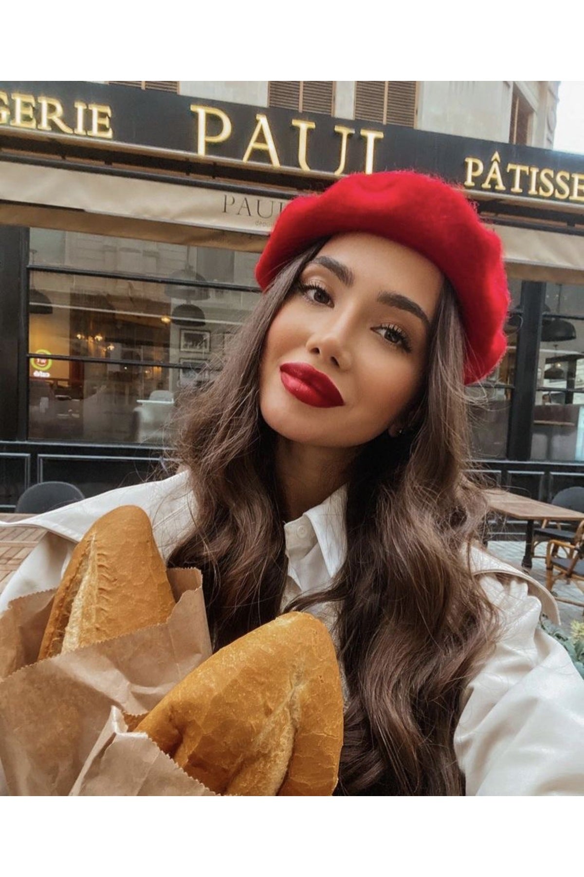 Kadın Kırmızı Ressam Bere Şapka Bere1101