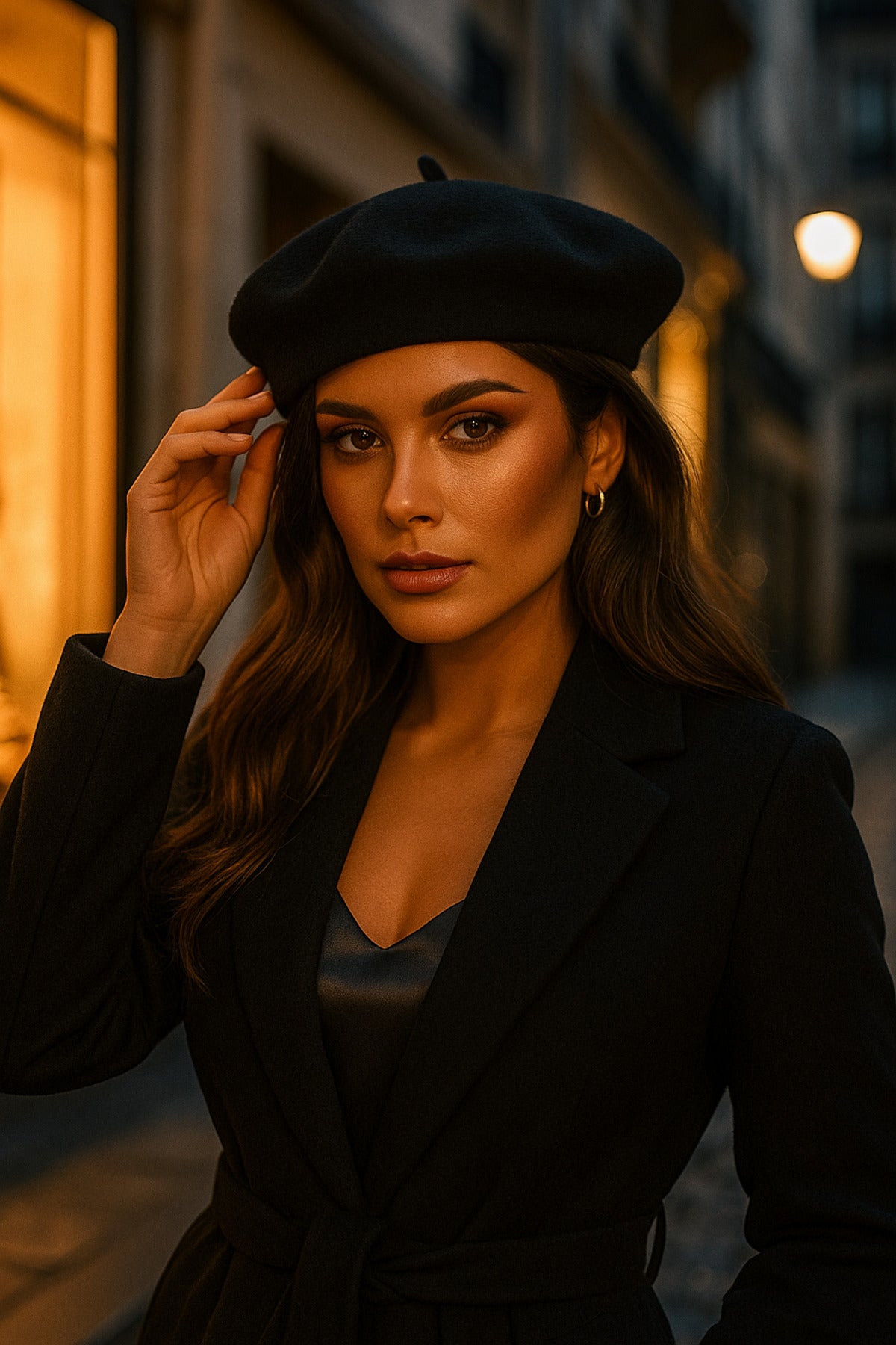 Siyah Fransız Keçe Ressam Bere Şapka Bere1101