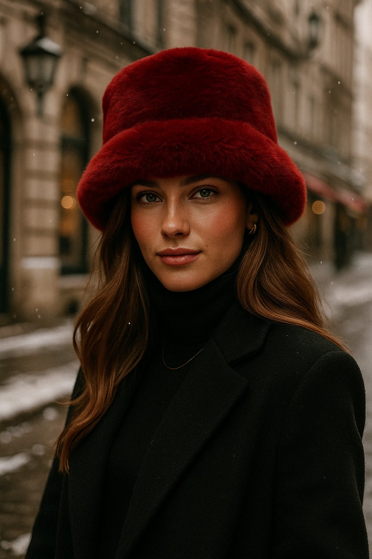 İthal Bordo Renk Kışlık Peluş Şapka - Premium Yumuşak Ve Sıcak Tutan Tüylü Kabin Şapka Spk1102-1