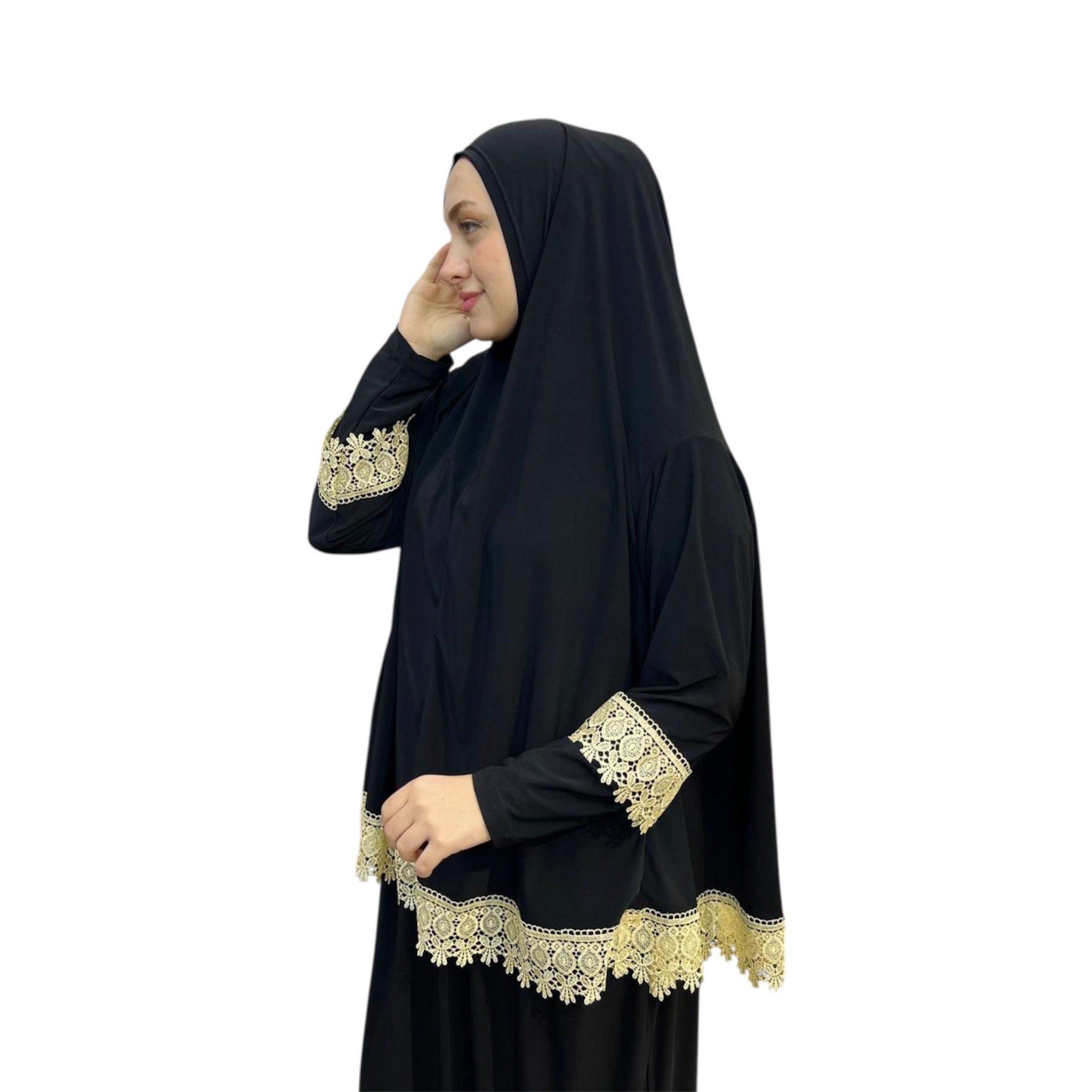 DANTELLİ NAMAZ TAKIMI ELBISE