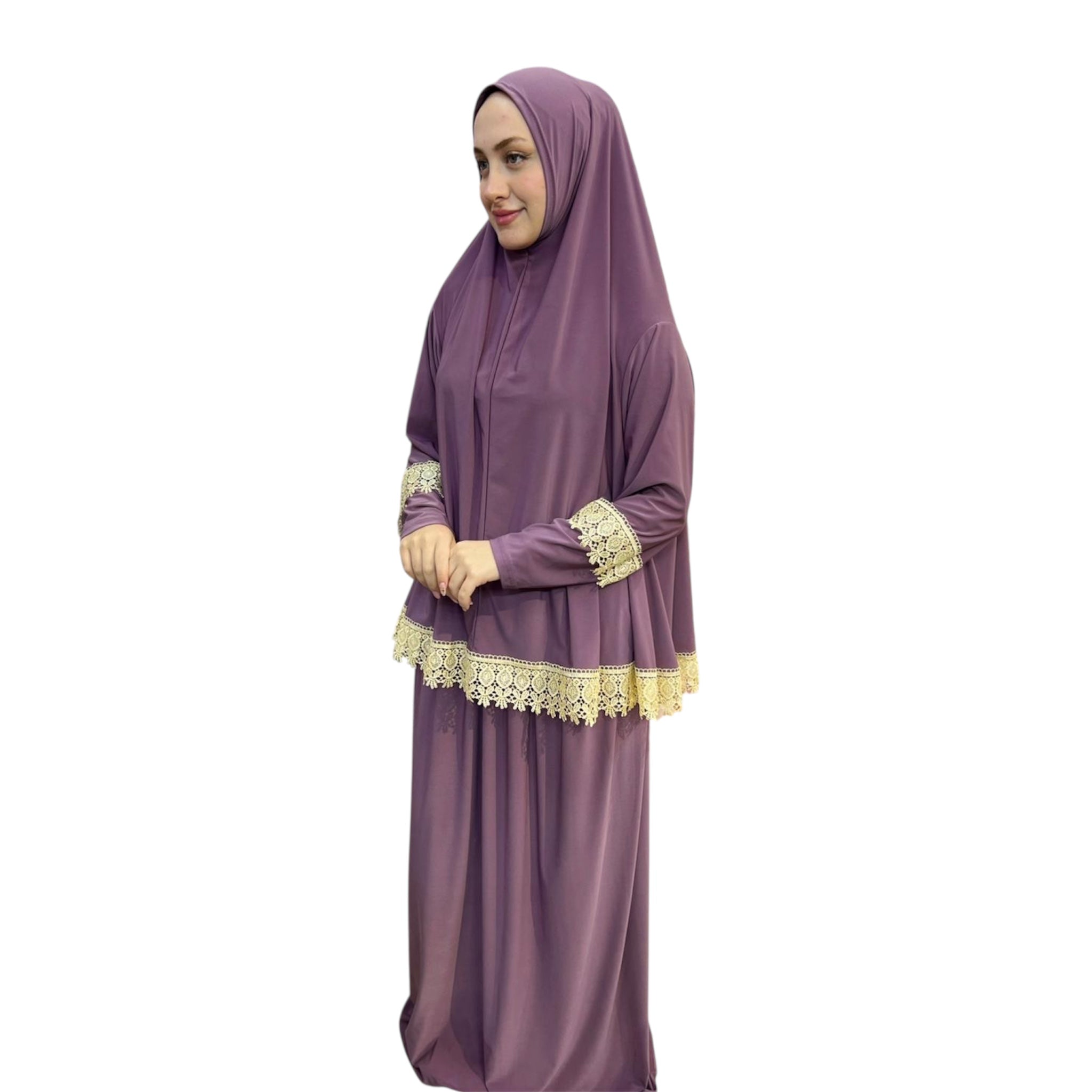 DANTELLİ NAMAZ TAKIMI ELBISE