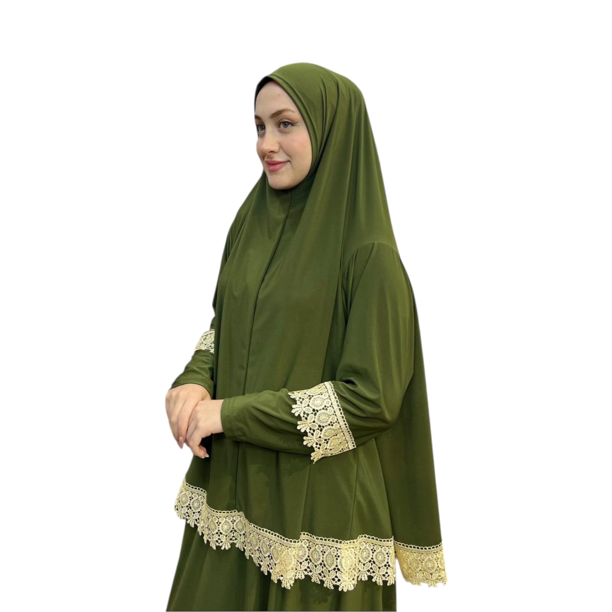 DANTELLİ NAMAZ TAKIMI ELBISE