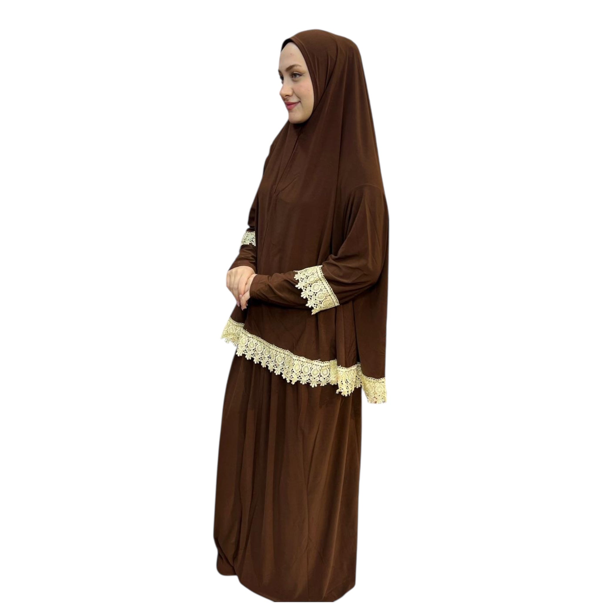 DANTELLİ NAMAZ TAKIMI ELBISE