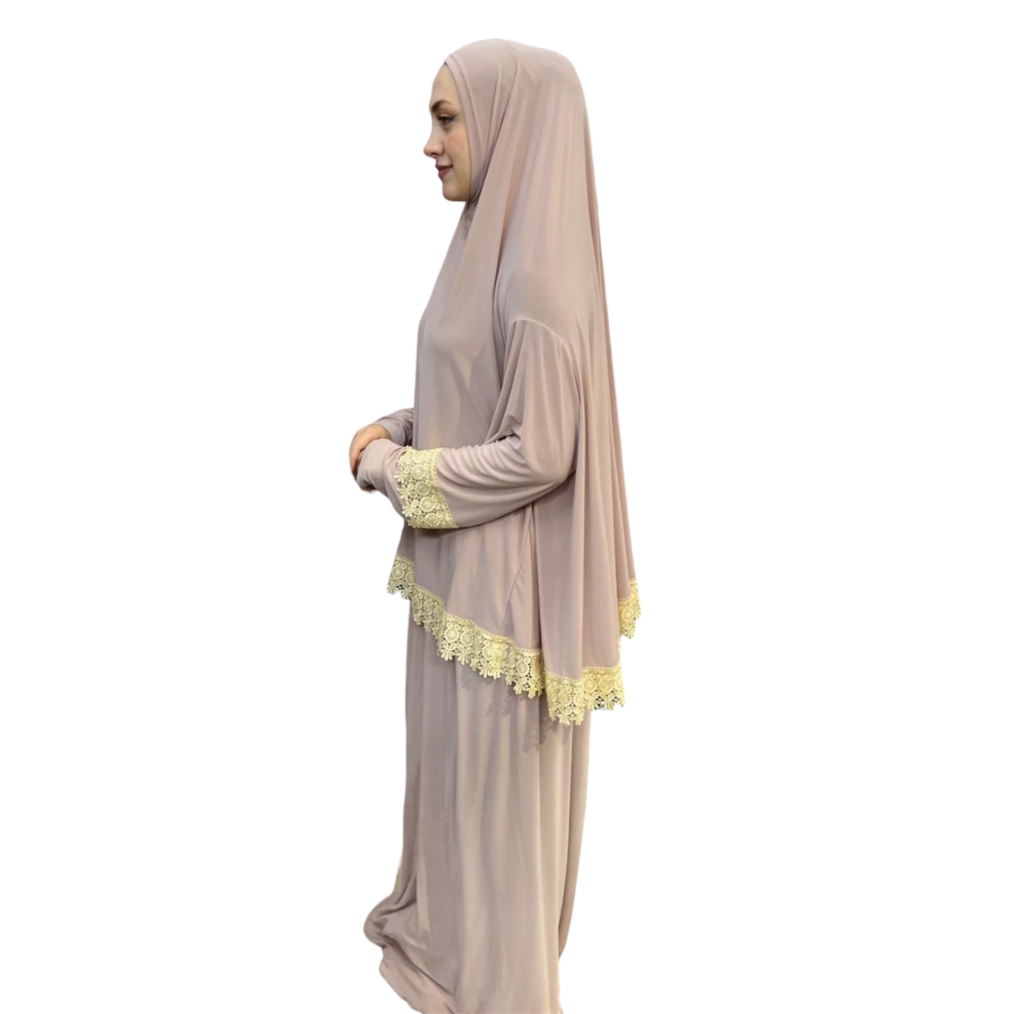 DANTELLİ NAMAZ TAKIMI ELBISE