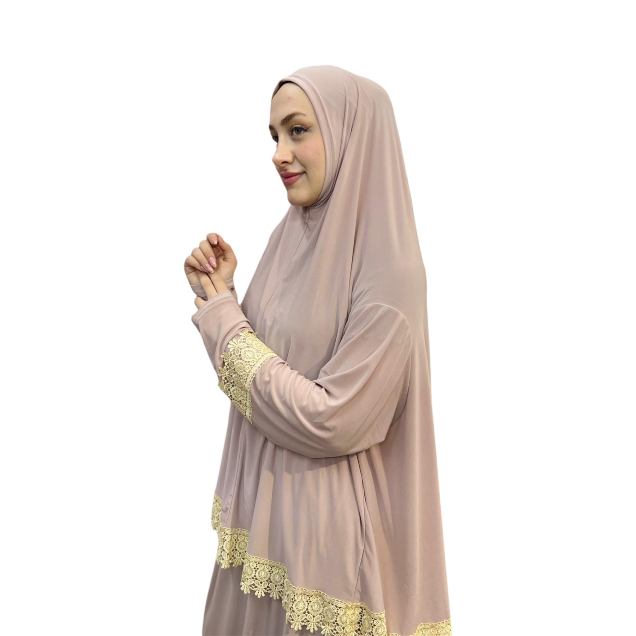 DANTELLİ NAMAZ TAKIMI ELBISE