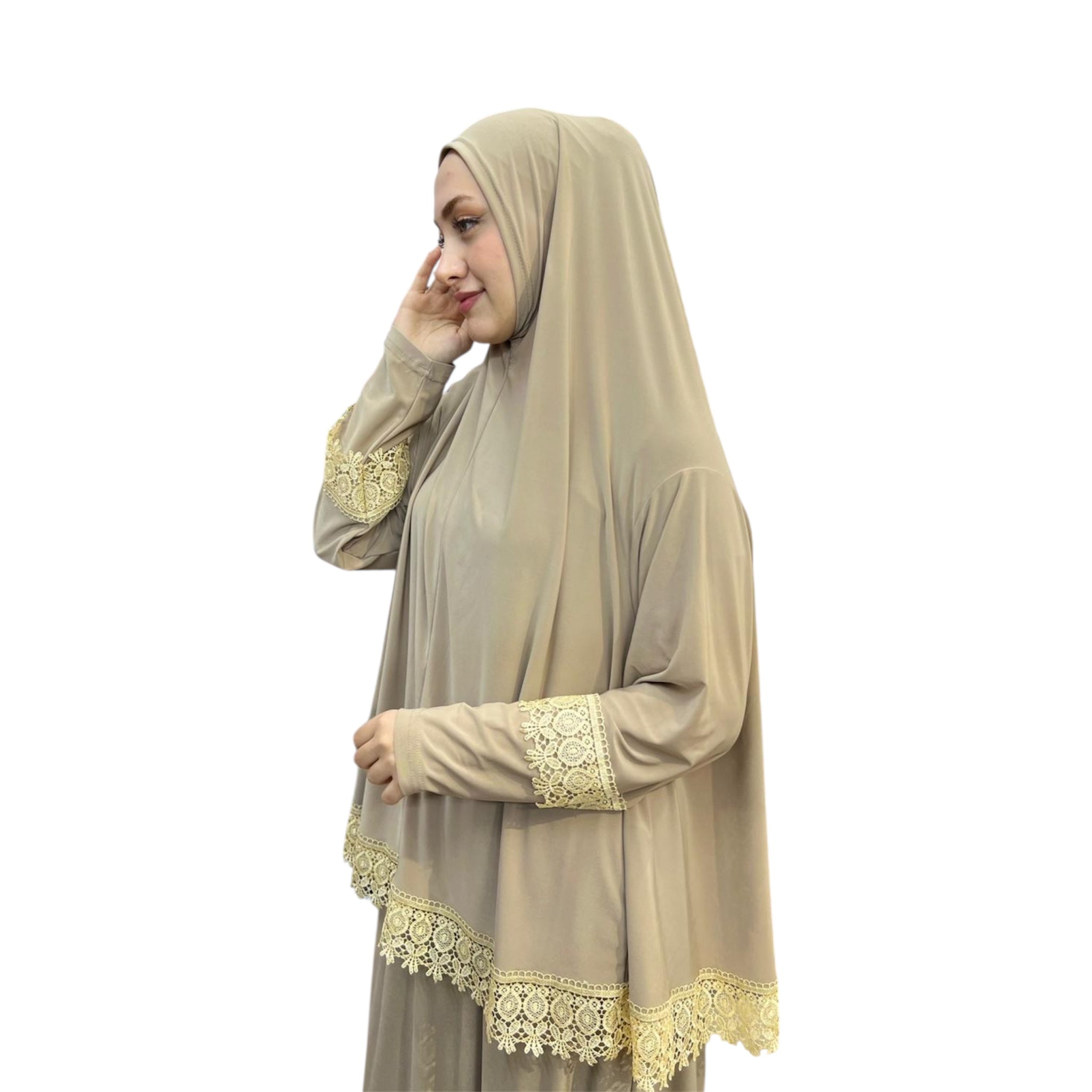 DANTELLİ NAMAZ TAKIMI ELBISE