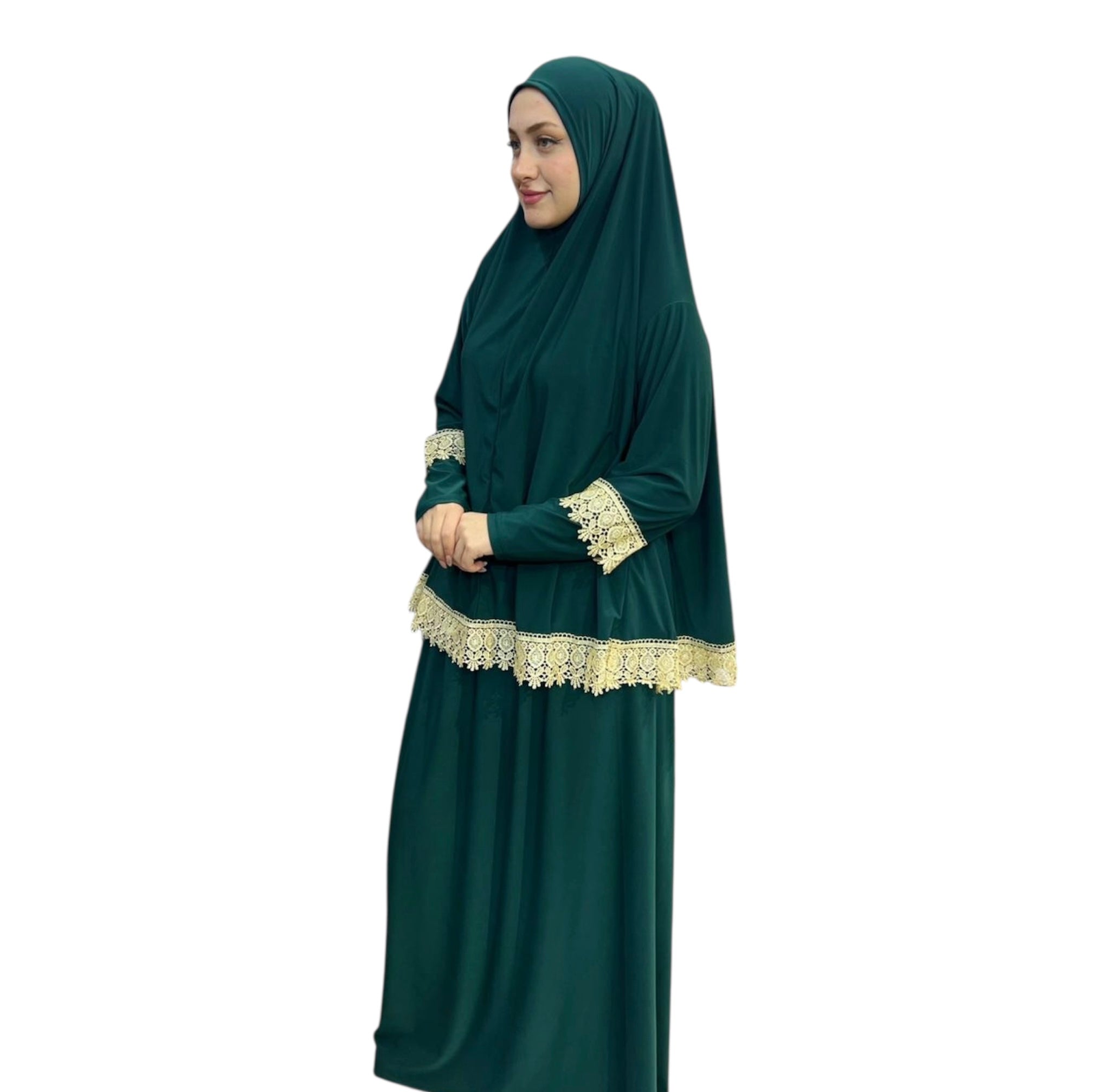 DANTELLİ NAMAZ TAKIMI ELBISE