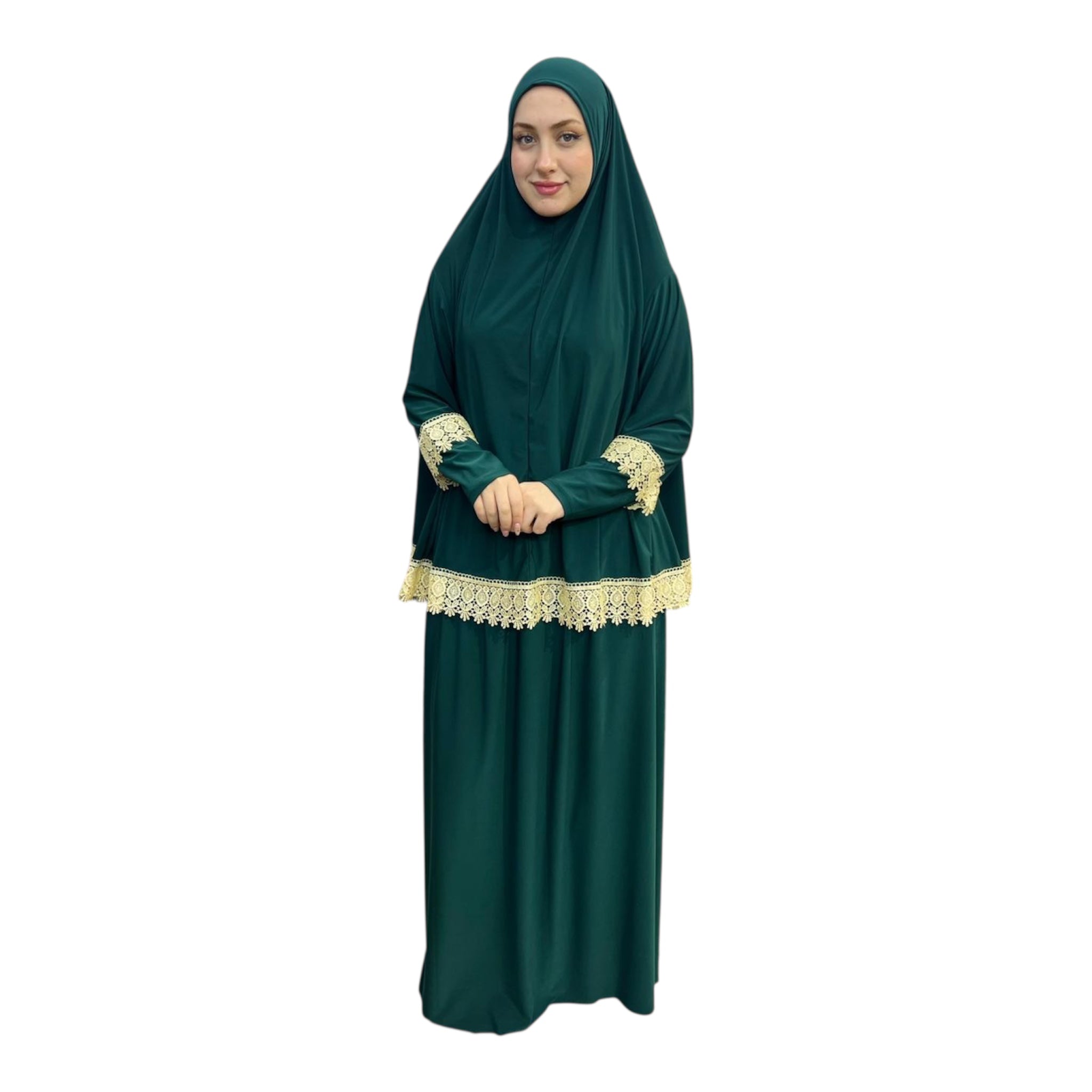 DANTELLİ NAMAZ TAKIMI ELBISE