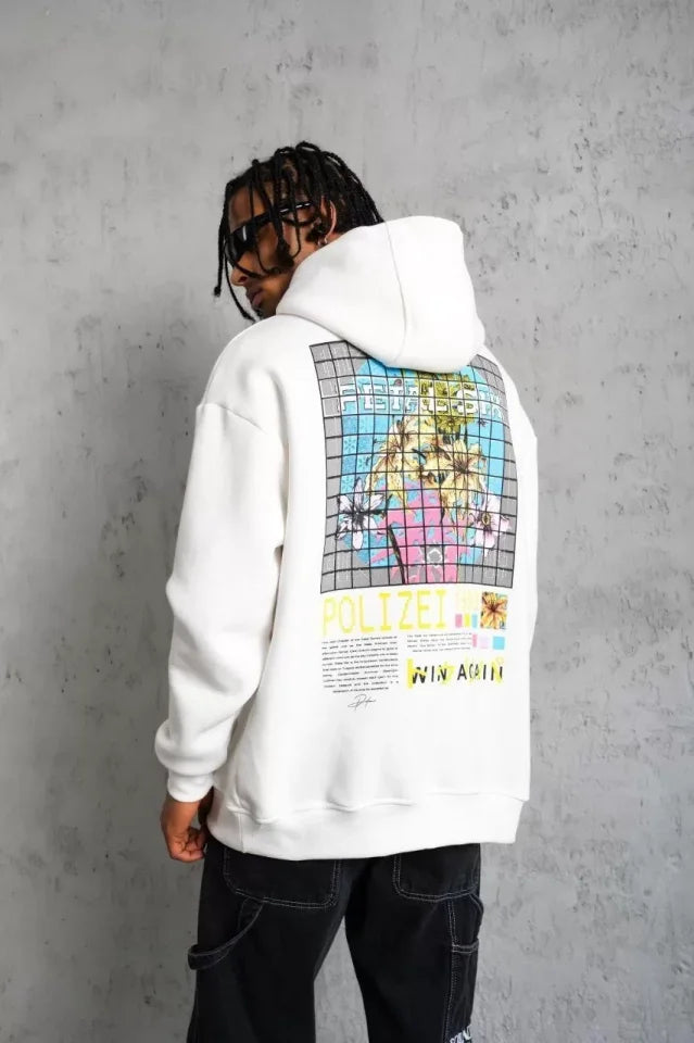 Men's Patel Six Printed Hoodie Sweatshirt - White
