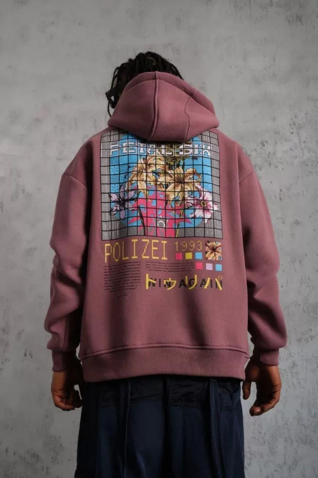 Men's Patel Six Printed Hoodie Sweatshirt - Dusty Rose