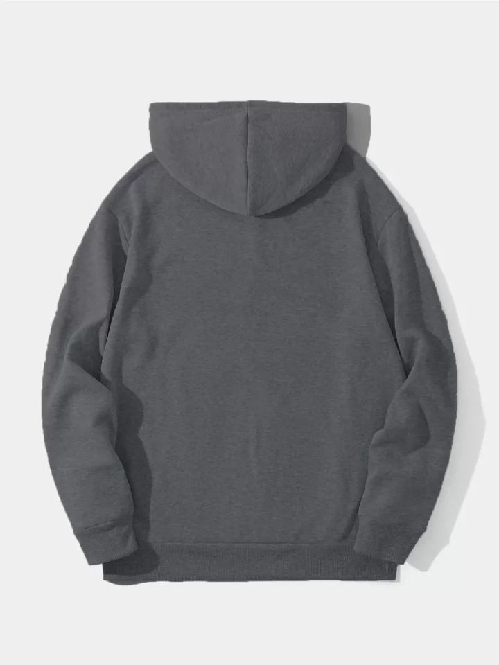 Men's Plain Hooded Sweatshirt - Charcoal