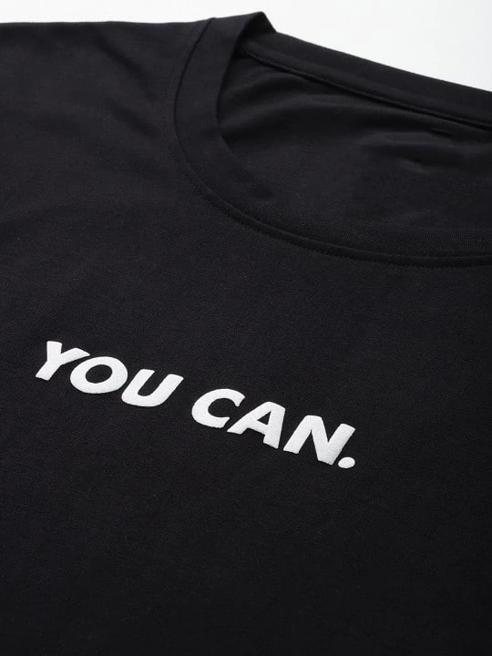 Printed Oversize T-shirt - Black