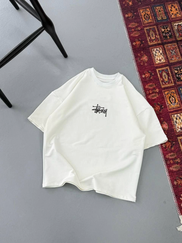 Men's Printed Oversize T-shirt - White