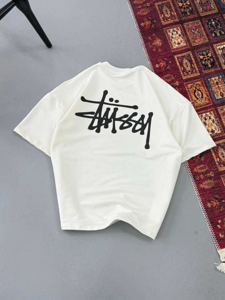 Men's Printed Oversize T-shirt - White