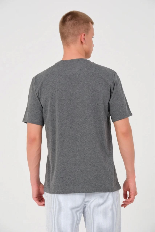Men's 24/1 Plain A Quality Oversize T-shirt - Anthracite