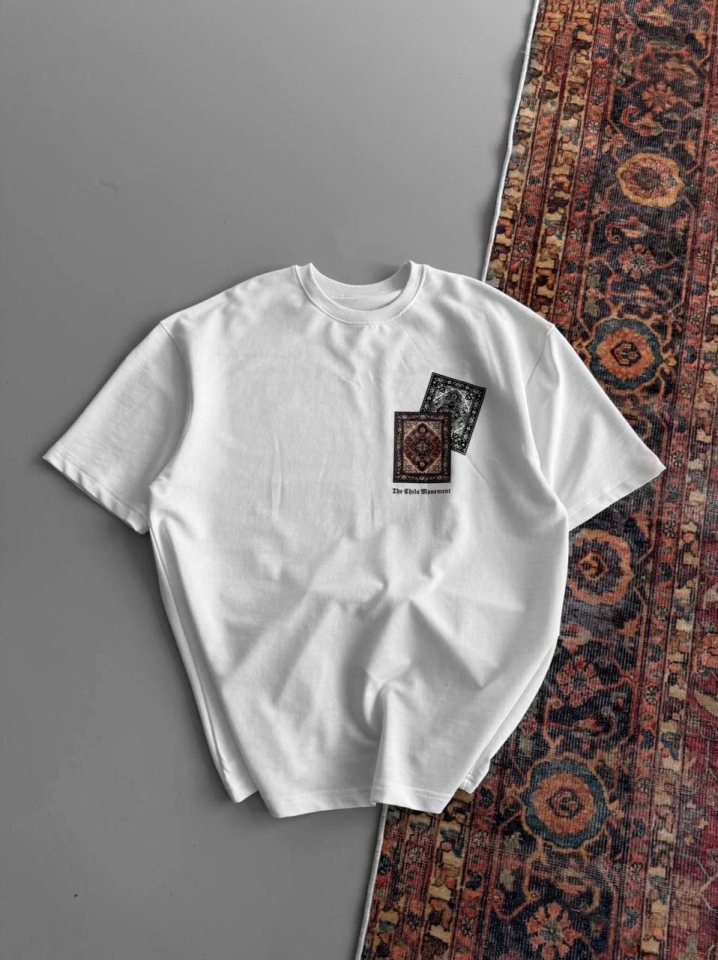 Men's Printed Oversize T-shirt - White