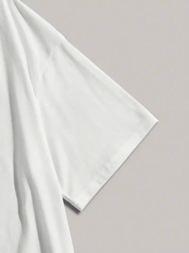 Printed Oversize Crew Neck T-shirt - White