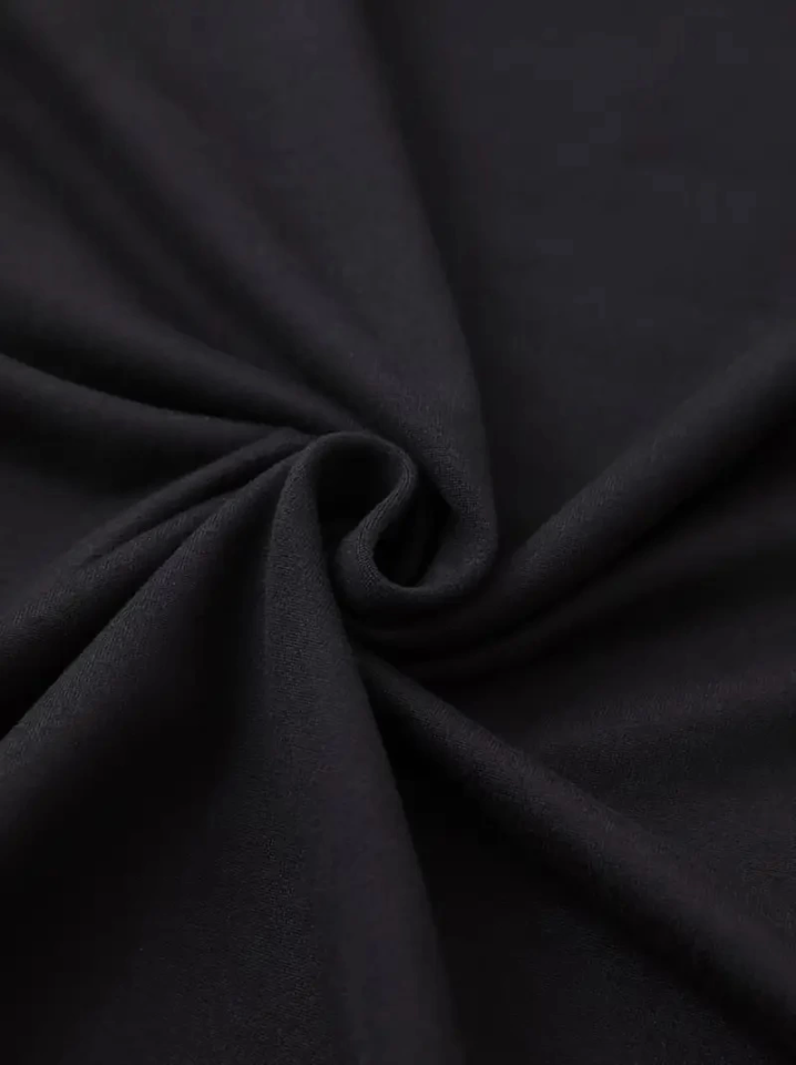 Printed Oversize Crew Neck T-shirt - Black