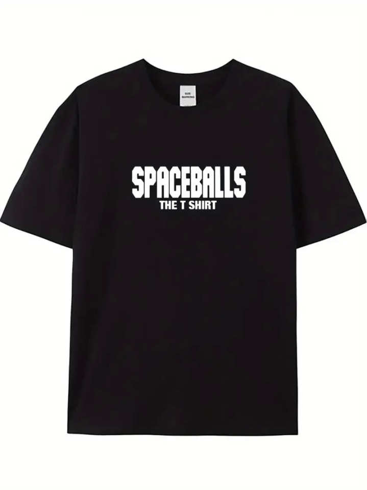 Printed Oversize Crew Neck T-shirt - Black