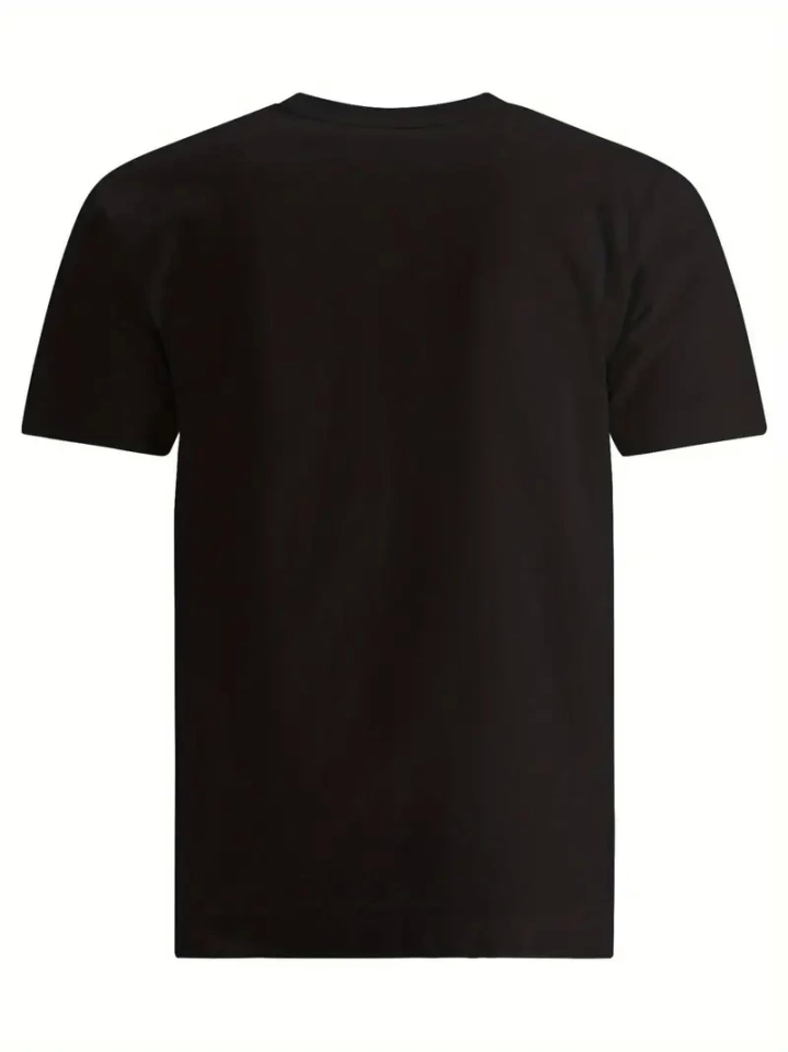 Printed Oversize Crew Neck T-shirt - Black