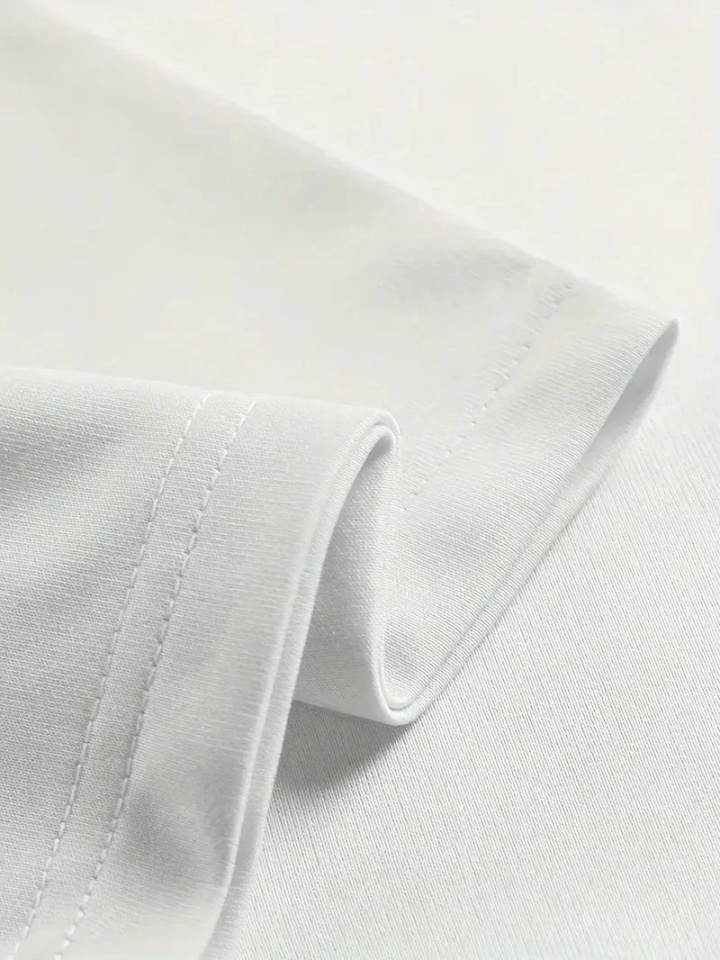 Printed Oversize Crew Neck T-shirt - White
